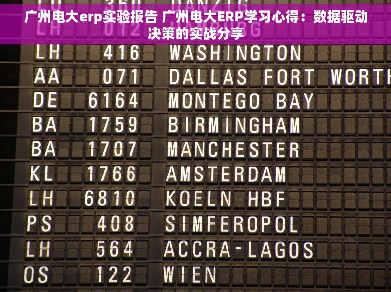 广州电大erp实验报告 广州电大ERP学习心得：数据驱动决策的实战分享