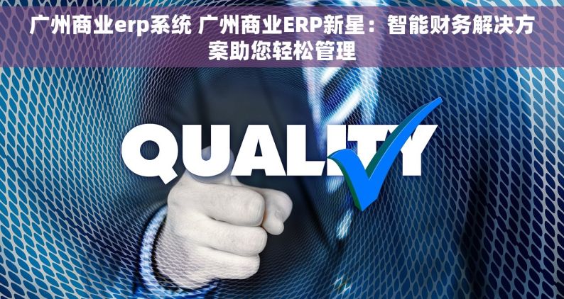 广州商业erp系统 广州商业ERP新星：智能财务解决方案助您轻松管理