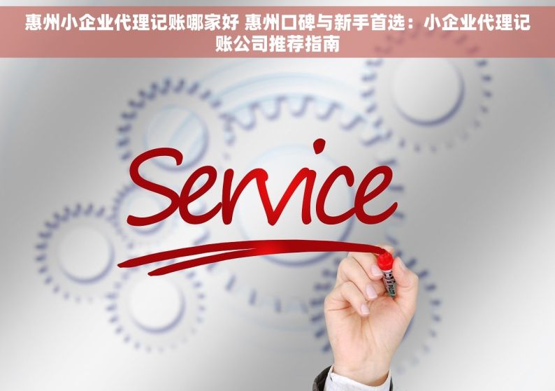 惠州小企业代理记账哪家好 惠州口碑与新手首选：小企业代理记账公司推荐指南