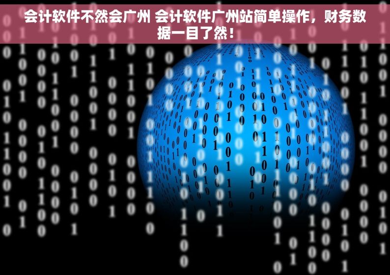 会计软件不然会广州 会计软件广州站简单操作，财务数据一目了然！
