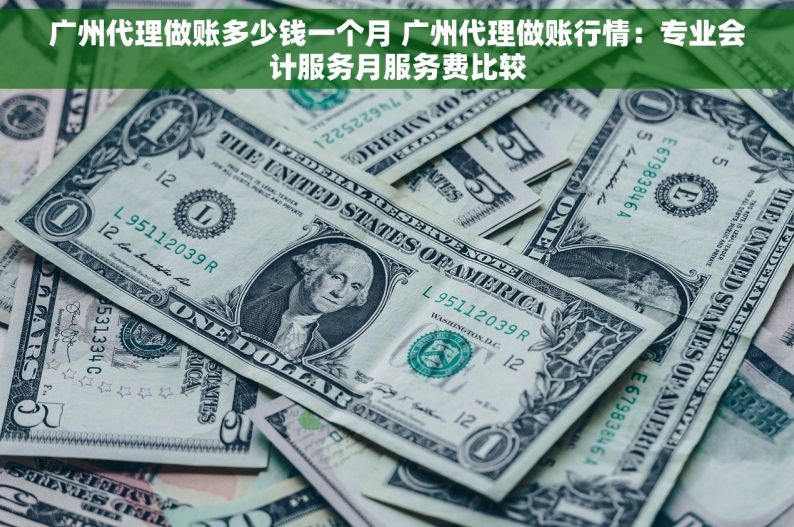 广州代理做账多少钱一个月 广州代理做账行情：专业会计服务月服务费比较