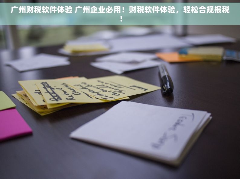 广州财税软件体验 广州企业必用！财税软件体验，轻松合规报税！