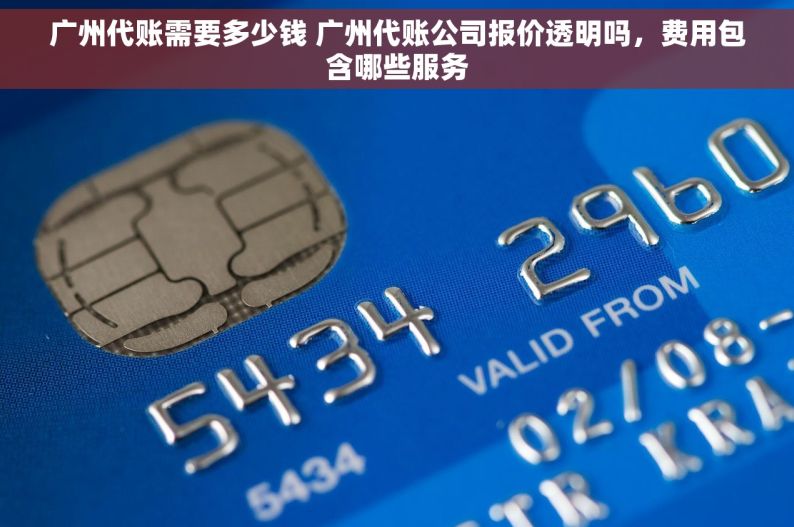 广州代账需要多少钱 广州代账公司报价透明吗，费用包含哪些服务