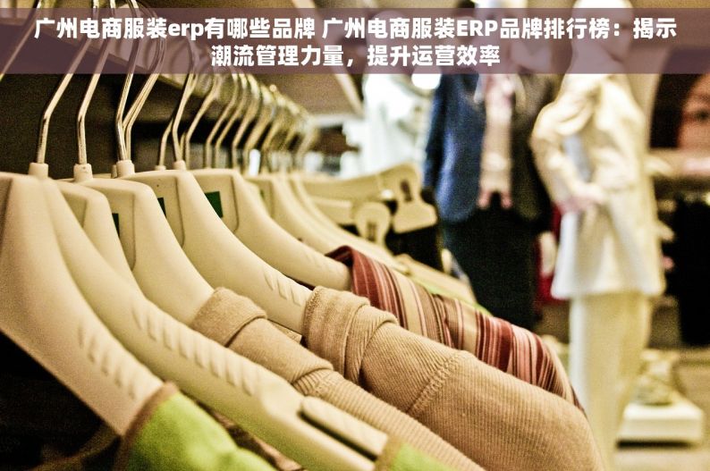 广州电商服装erp有哪些品牌 广州电商服装ERP品牌排行榜：揭示潮流管理力量，提升运营效率