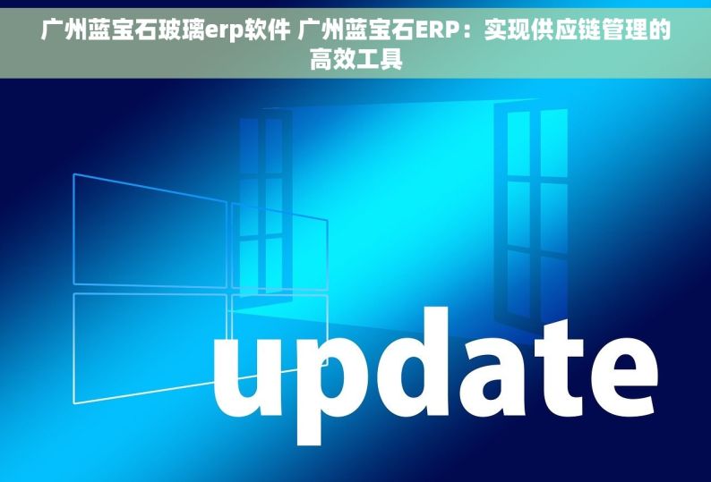 广州蓝宝石玻璃erp软件 广州蓝宝石ERP：实现供应链管理的高效工具