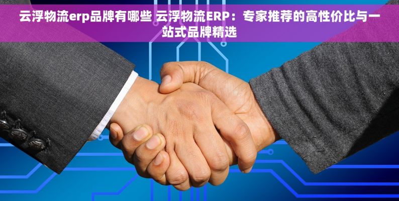 云浮物流erp品牌有哪些 云浮物流ERP：专家推荐的高性价比与一站式品牌精选