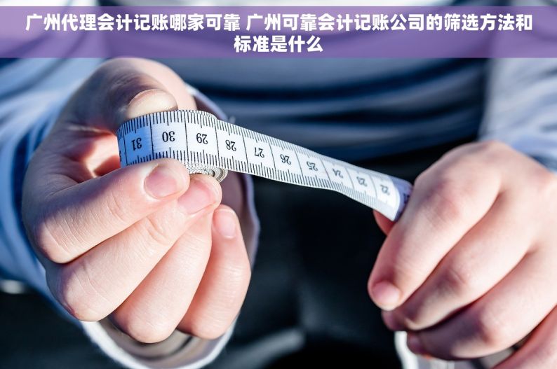 广州代理会计记账哪家可靠 广州可靠会计记账公司的筛选方法和标准是什么