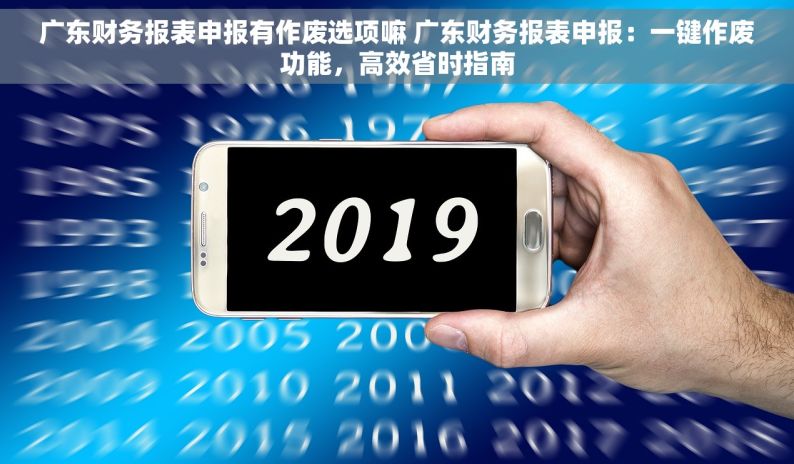 广东财务报表申报有作废选项嘛 广东财务报表申报：一键作废功能，高效省时指南