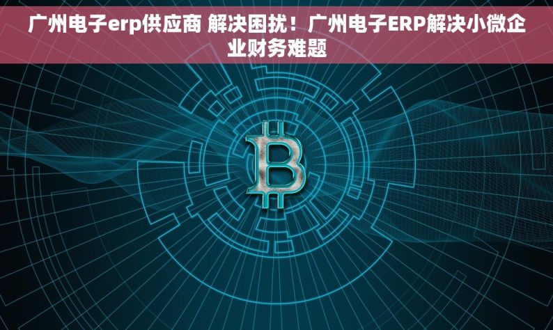 广州电子erp供应商 解决困扰！广州电子ERP解决小微企业财务难题
