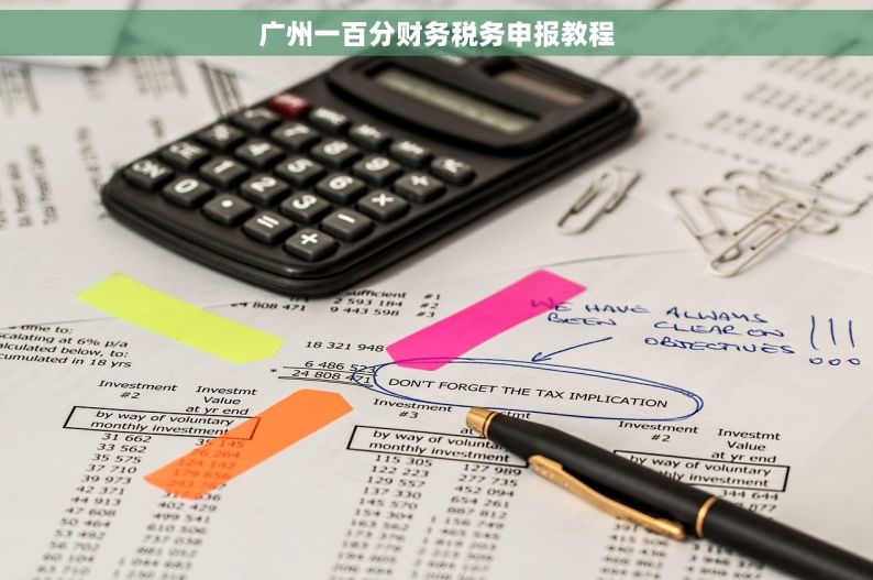 广州一百分财务税务申报教程