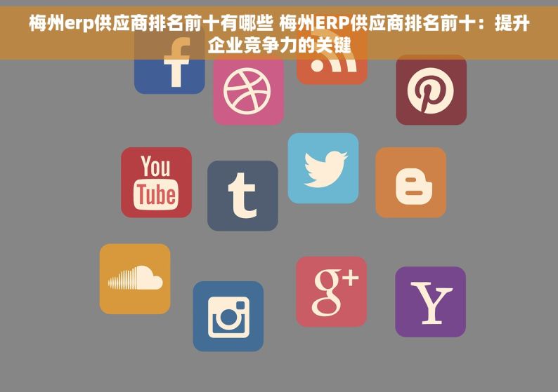 梅州erp供应商排名前十有哪些 梅州ERP供应商排名前十：提升企业竞争力的关键