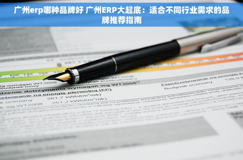 广州erp哪种品牌好 广州ERP大起底：适合不同行业需求的品牌推荐指南