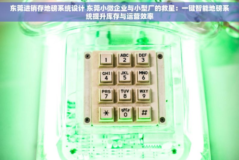东莞进销存地磅系统设计 东莞小微企业与小型厂的救星：一键智能地磅系统提升库存与运营效率