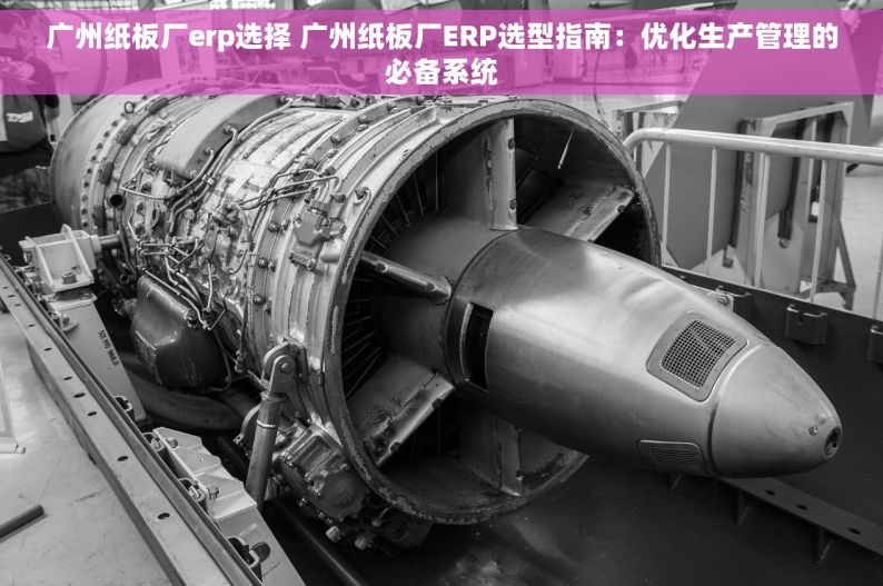 广州纸板厂erp选择 广州纸板厂ERP选型指南：优化生产管理的必备系统