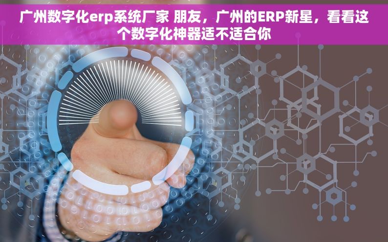 广州数字化erp系统厂家 朋友，广州的ERP新星，看看这个数字化神器适不适合你