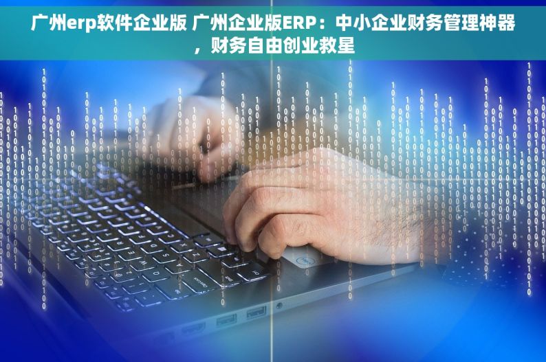 广州erp软件企业版 广州企业版ERP：中小企业财务管理神器，财务自由创业救星