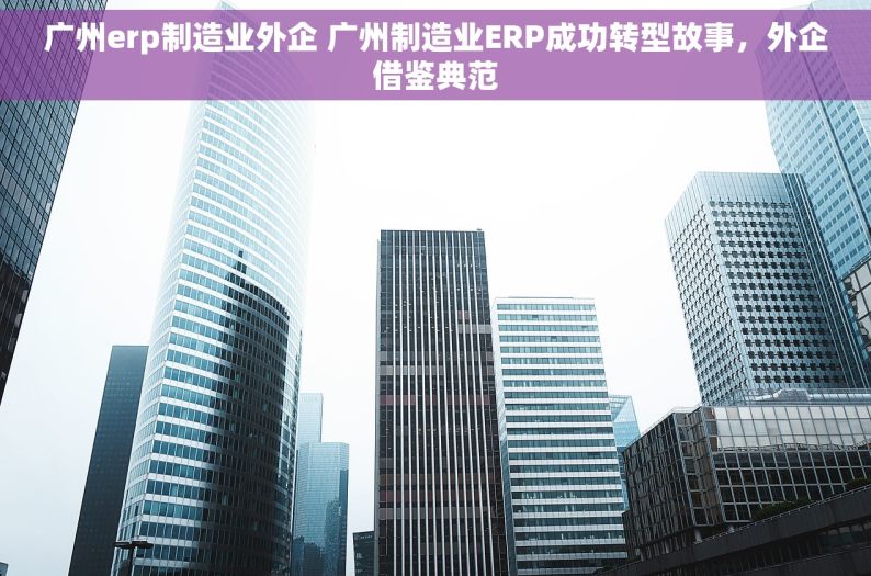 广州erp制造业外企 广州制造业ERP成功转型故事，外企借鉴典范