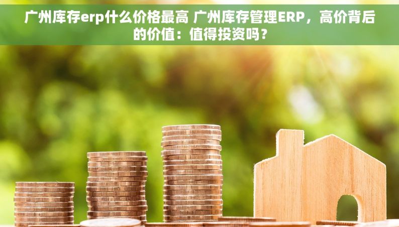 广州库存erp什么价格最高 广州库存管理ERP，高价背后的价值：值得投资吗？