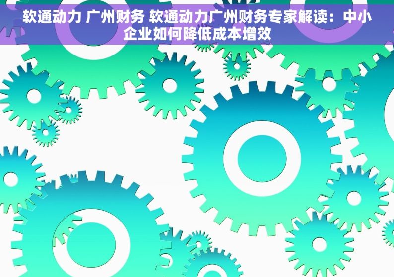 软通动力 广州财务 软通动力广州财务专家解读：中小企业如何降低成本增效