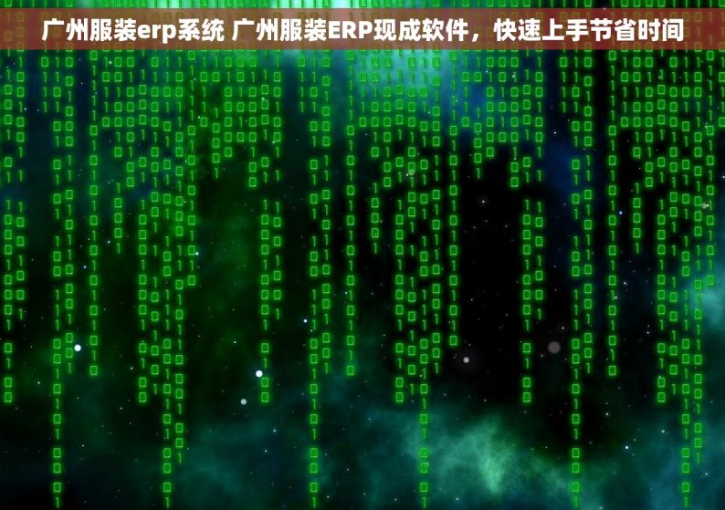 广州服装erp系统 广州服装ERP现成软件，快速上手节省时间