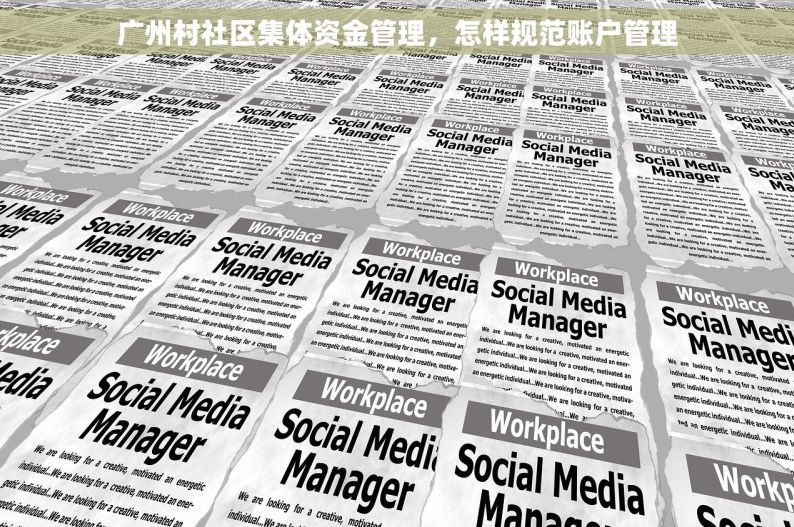 广州村社区集体资金管理，怎样规范账户管理