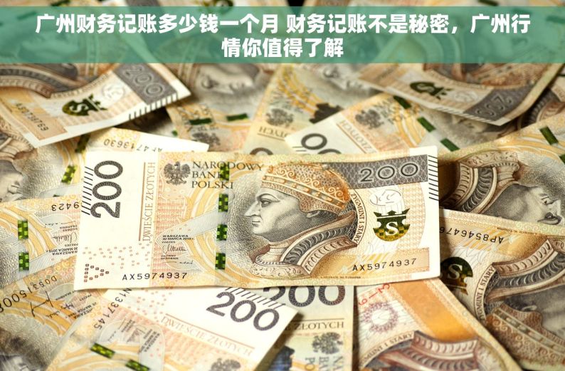 广州财务记账多少钱一个月 财务记账不是秘密，广州行情你值得了解