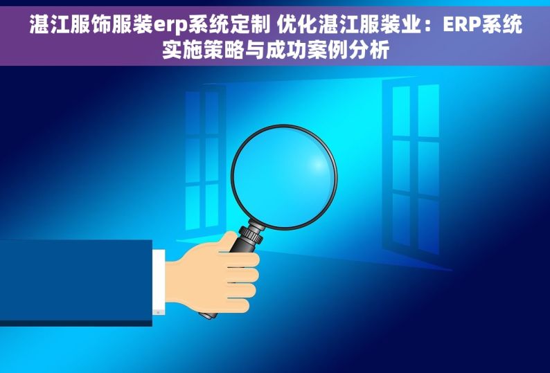 湛江服饰服装erp系统定制 优化湛江服装业：ERP系统实施策略与成功案例分析