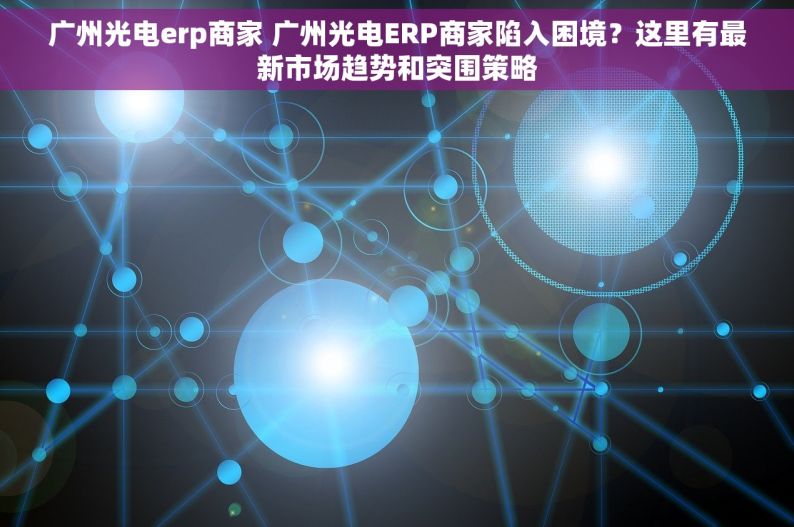 广州光电erp商家 广州光电ERP商家陷入困境？这里有最新市场趋势和突围策略