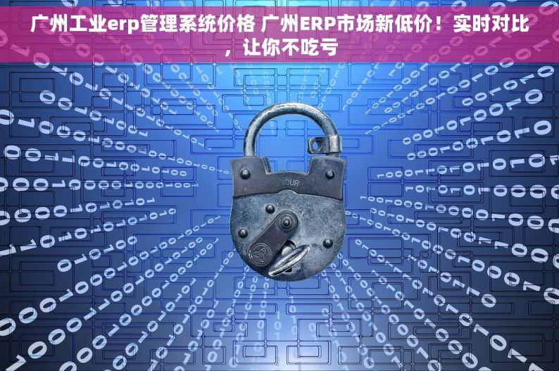 广州工业erp管理系统价格 广州ERP市场新低价！实时对比，让你不吃亏