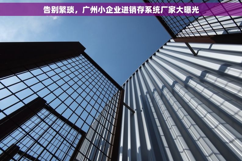 告别繁琐，广州小企业进销存系统厂家大曝光