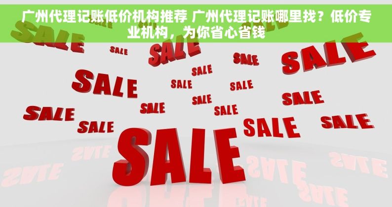 广州代理记账低价机构推荐 广州代理记账哪里找？低价专业机构，为你省心省钱