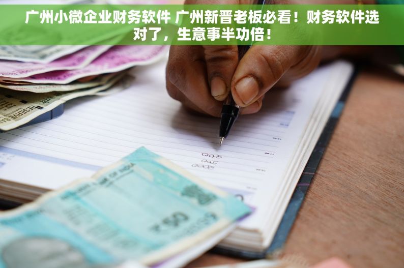 广州小微企业财务软件 广州新晋老板必看！财务软件选对了，生意事半功倍！