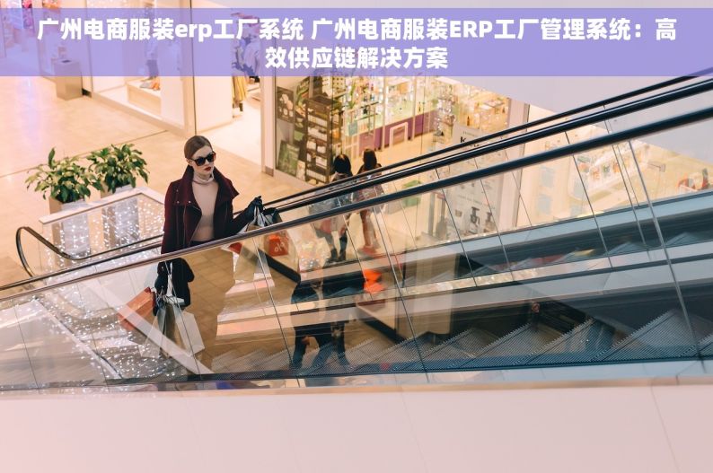 广州电商服装erp工厂系统 广州电商服装ERP工厂管理系统：高效供应链解决方案