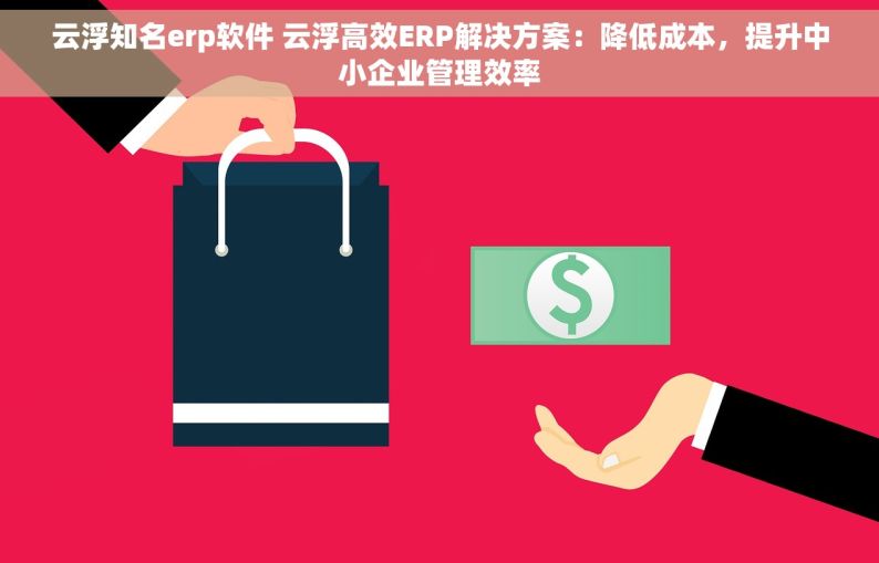 云浮知名erp软件 云浮高效ERP解决方案：降低成本，提升中小企业管理效率