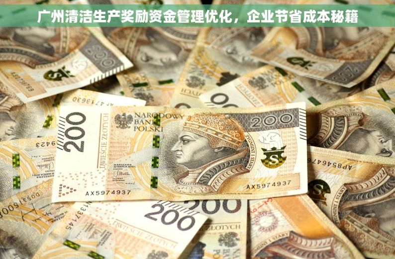 广州清洁生产奖励资金管理优化，企业节省成本秘籍