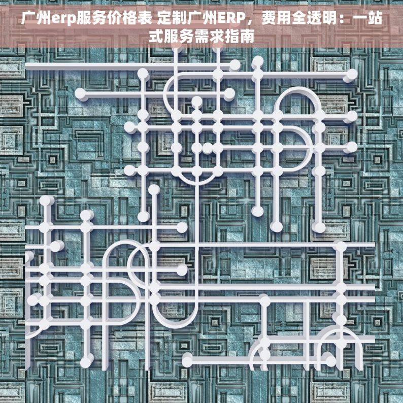 广州erp服务价格表 定制广州ERP，费用全透明：一站式服务需求指南