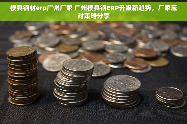 模具钢材erp广州厂家 广州模具钢ERP升级新趋势，厂家应对策略分享