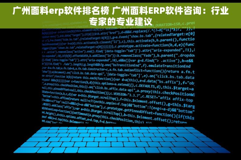 广州面料erp软件排名榜 广州面料ERP软件咨询：行业专家的专业建议
