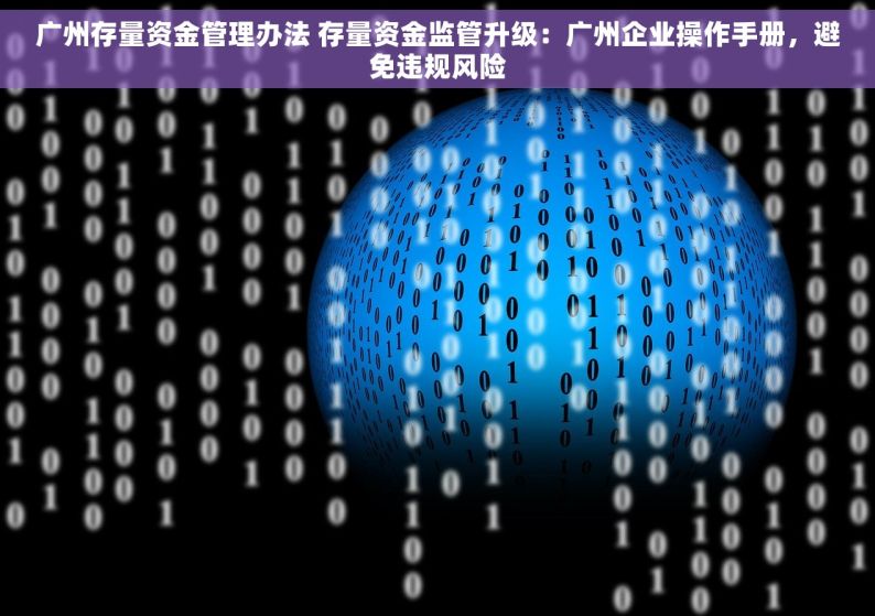 广州存量资金管理办法 存量资金监管升级：广州企业操作手册，避免违规风险