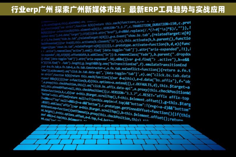 行业erp广州 探索广州新媒体市场：最新ERP工具趋势与实战应用