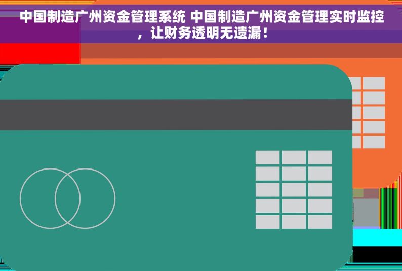 中国制造广州资金管理系统 中国制造广州资金管理实时监控，让财务透明无遗漏！