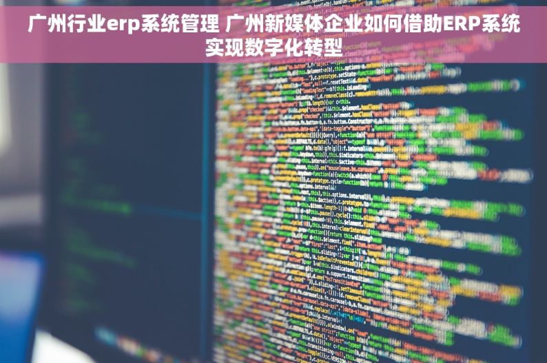 广州行业erp系统管理 广州新媒体企业如何借助ERP系统实现数字化转型