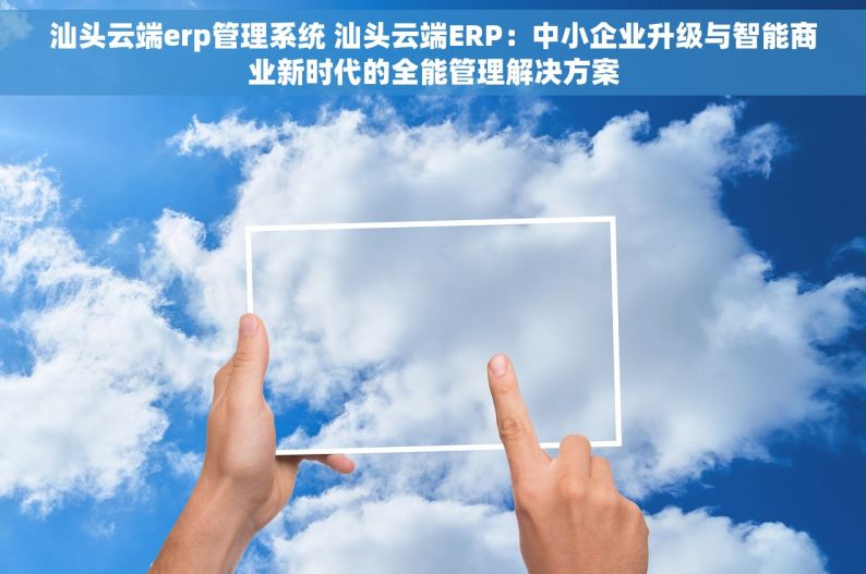 汕头云端erp管理系统 汕头云端ERP：中小企业升级与智能商业新时代的全能管理解决方案