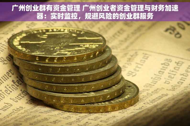 广州创业群有资金管理 广州创业者资金管理与财务加速器：实时监控，规避风险的创业群服务