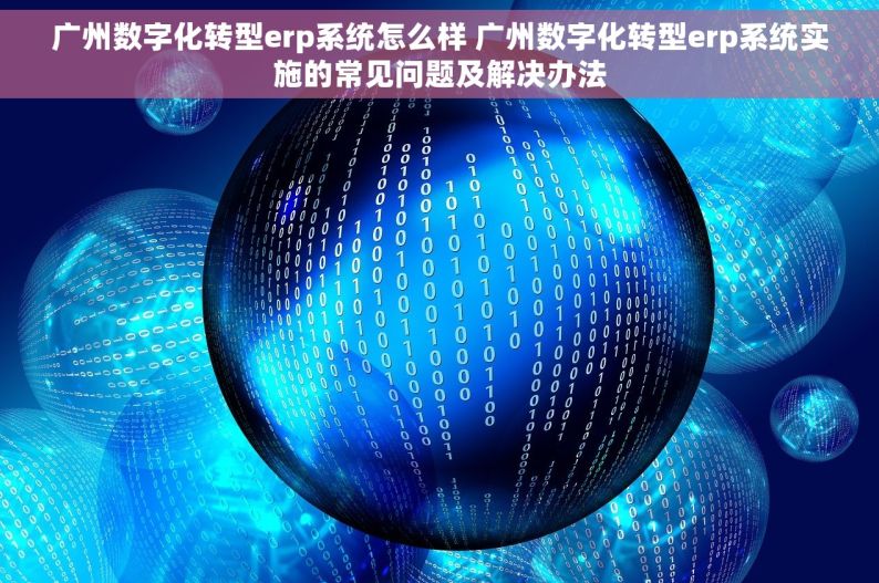 广州数字化转型erp系统怎么样 广州数字化转型erp系统实施的常见问题及解决办法
