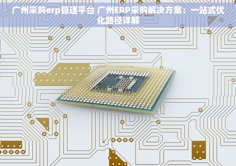 广州采购erp管理平台 广州ERP采购解决方案：一站式优化路径详解