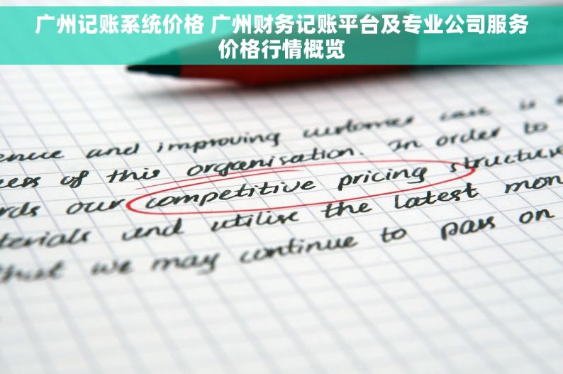 广州记账系统价格 广州财务记账平台及专业公司服务价格行情概览