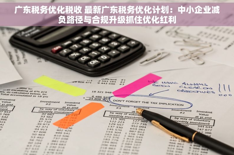 广东税务优化税收 最新广东税务优化计划：中小企业减负路径与合规升级抓住优化红利