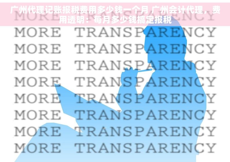 广州代理记账报税费用多少钱一个月 广州会计代理，费用透明：每月多少钱搞定报税