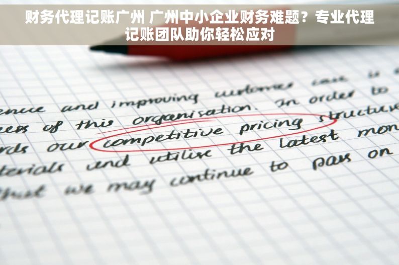财务代理记账广州 广州中小企业财务难题？专业代理记账团队助你轻松应对